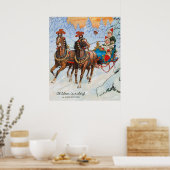 Kerstmis Jenny Nyström doormaakt door de sneeuw Poster (Keuken)