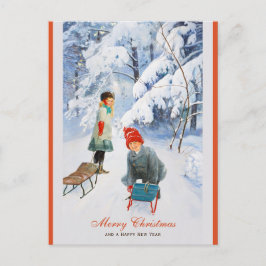 Kerstmis Jenny Nyström Kinderen die onder de noeme Briefkaart