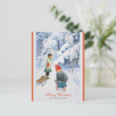 Kerstmis Jenny Nyström Kinderen die onder de noeme Briefkaart (Staand voorkant)