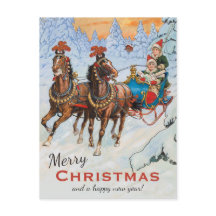 Kerstmis Jenny Nyström Lively sleigh CC0079