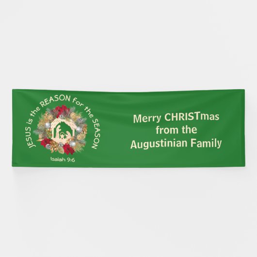 Kerstmis JESUS IS DE REDEN Spandoek (Horizontaal)