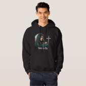 Kerstmis Jezus Christus Geboren om te sterven Krui Hoodie (Voorkant volledig)