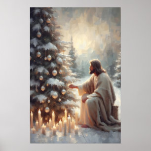 Kerstmis Jezus Christus Jezus Kunstwerk Evangelie Poster