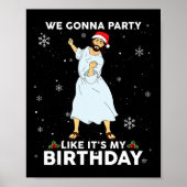 Kerstmis Jezus Dansen We gaan feesten alsof het M  Poster (Voorkant)