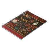 Kerstmis Jezus Frosty Rudolph Santa Quote Notitieboek (Linkerzijde)