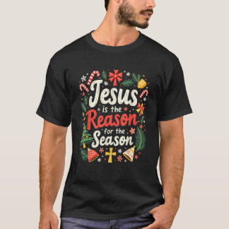 Kerstmis Jezus is de reden voor het kerstseizoen T-shirt