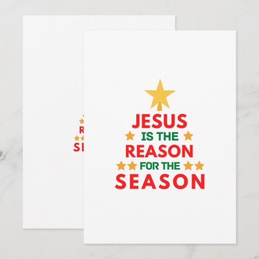 Kerstmis Jezus is de reden voor het seizoen  Kaart (Voorkant / Achterkant)