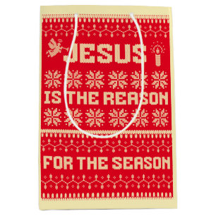 Kerstmis Jezus Is De Reden Voor Het Seizoen Medium Cadeauzakje