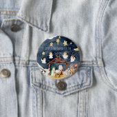 Kerstmis "Jezus is de reden voor het seizoen" Ronde Button 7,6 Cm (In situ)