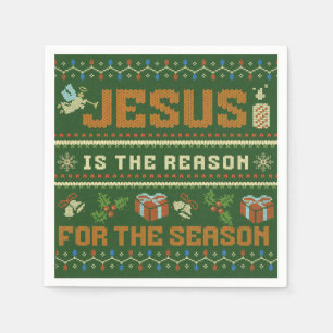 Kerstmis Jezus Is De Reden Voor Het Seizoen Servet