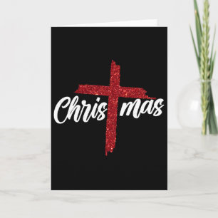 Kerstmis Jezus Kruis Christelijk Religieus Geloof Kaart