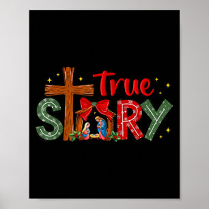 Kerstmis Jezus Kruis Religieus Christelijk Xmas Wa Poster