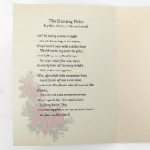 Kerstmis Jezus Maagd Maria Gedicht Drieblad Drieluik Wenskaart (Binnenzijde eerst)