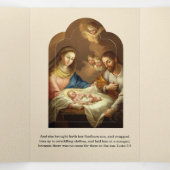 Kerstmis Jezus Maagd Maria Gedicht Drieblad Drieluik Wenskaart (Binnenkant midden)