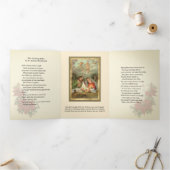 Kerstmis Jezus Maagd Maria Heilige Jozef Drieluik Wenskaart (Binnen)