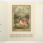Kerstmis Jezus Maagd Maria Heilige Jozef Drieluik Wenskaart (Binnenkant midden)