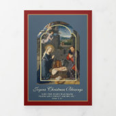 Kerstmis Jezus Maagd Maria Jozef Drieluik Wenskaart (Cover)