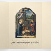 Kerstmis Jezus Maagd Maria Jozef Drieluik Wenskaart (Binnenkant midden)