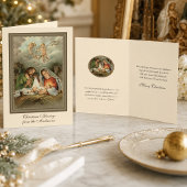 Kerstmis Jezus Maagd Maria Jozef Feestdagen Kaart