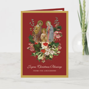 Kerstmis Jezus Maagd Maria Jozef religieus Feestdagen Kaart