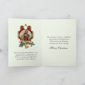 Kerstmis Jezus Maagd Maria Vintage  Feestdagen Kaart (Binnen)