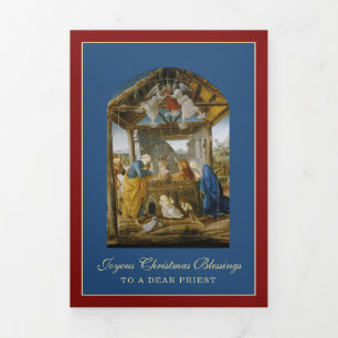 Kerstmis Jezus Maria Joseph heilige familie Drieluik Wenskaart