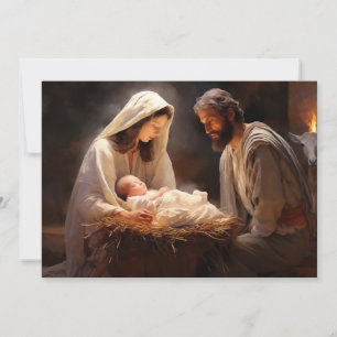 Kerstmis Jezus Maria Jozef Geboorte Vrolijk Kerstf Feestdagenkaart