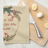 Kerstmis Jezus Reden voor het Seizoen Theedoek (Quarter Fold)