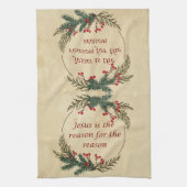 Kerstmis Jezus Reden voor het Seizoen Theedoek (Verticaal)