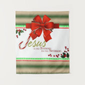 Kerstmis Jezus Wandkleed (Voorkant)