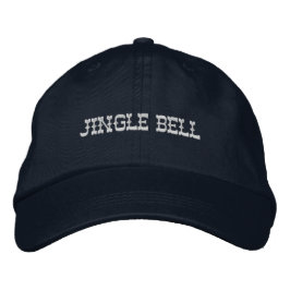 Kerstmis Jingle Bell Navy Kleur Elegante Winterhoe Geborduurde Pet