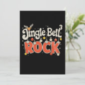Kerstmis Jingle Bells 3 Math Rock Kerstvakantie Feestdagenkaart (Staand voorkant)