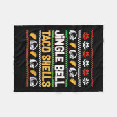 Kerstmis Jingle Bells Taco Shells Funny Ugly Xmas Fleece Deken (Voorkant (Horizontaal))