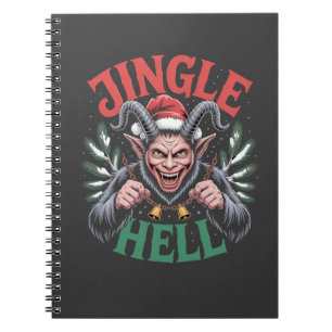 Kerstmis Jingle Hell Krampus Kwaadaardige Xmas  Notitieboek