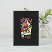 Kerstmis Jiu Jitsu Merry Jiu jitmas Kaart (Staand voorkant)