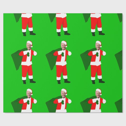 kerstmis joe biden santa cadeaupapier (Vlak)