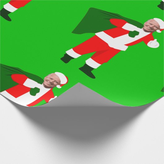kerstmis joe biden santa cadeaupapier (Hoek)