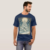 Kerstmis Joelfeest met Sneeuw en Stervormige T-shirt (Voorkant volledig)