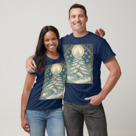Kerstmis Joelfeest met Sneeuw en Stervormige T-shirt