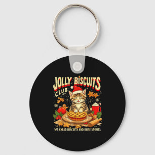 Kerstmis Jolly Biscuit Club Schattige Kattenliefhe Sleutelhanger