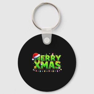 Kerstmis Jolly Creeper Pixel Kunst Kerstmis Grappi Sleutelhanger
