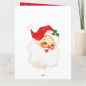 Kerstmis Jolly Kerstman Foto Vrolijke Groet Kaart (Achterkant)