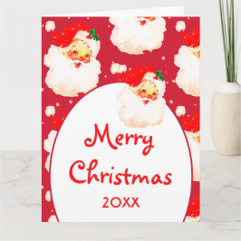 Kerstmis Jolly Kerstman Foto Vrolijke Groet Kaart