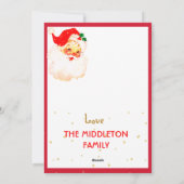 Kerstmis Jolly Kerstman Rode Vrolijke Groet Feestdagenkaart (Achterkant)