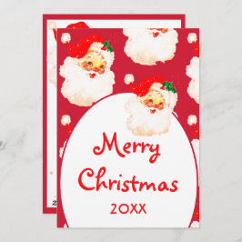 Kerstmis Jolly Kerstman Rode Vrolijke Groet Feestdagenkaart