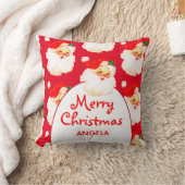 Kerstmis Jolly Kerstman Rode Vrolijke Groet Kussen (Deken)