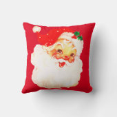 Kerstmis Jolly Kerstman Rode Vrolijke Groet Kussen (Achterkant)
