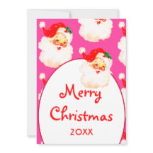 Kerstmis Jolly Kerstman Roze Vrolijke Groet