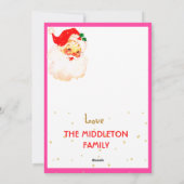 Kerstmis Jolly Kerstman Roze Vrolijke Groet Feestdagenkaart (Achterkant)