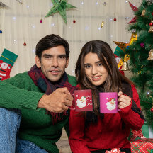 Kerstmis Jolly Kerstman Roze Vrolijke Groet